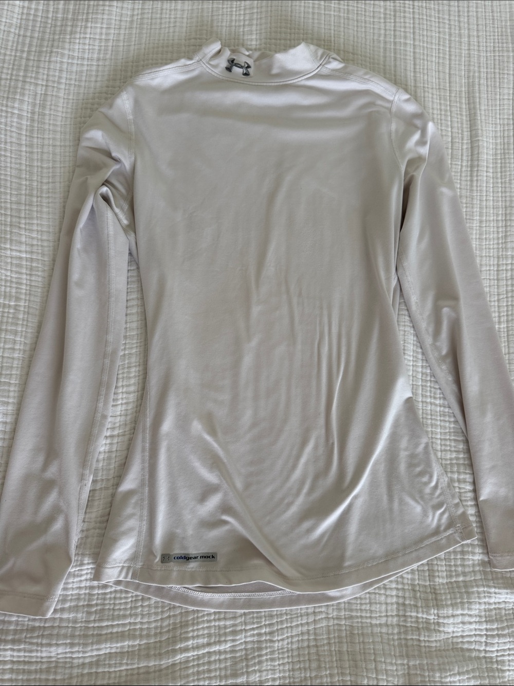 Under Armour Women’s Light White Long-Sleeve Mock Neck Performance Top